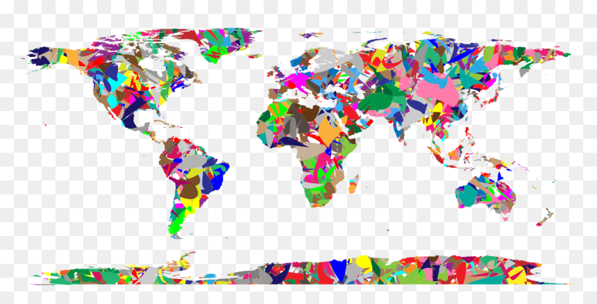World,world Map,modern Art - Top 50 World Spotify, HD Png Download - world map vector png