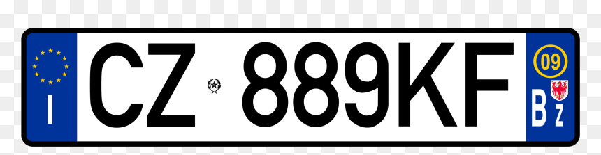 Targa Auto Png, Transparent Png - license plate png