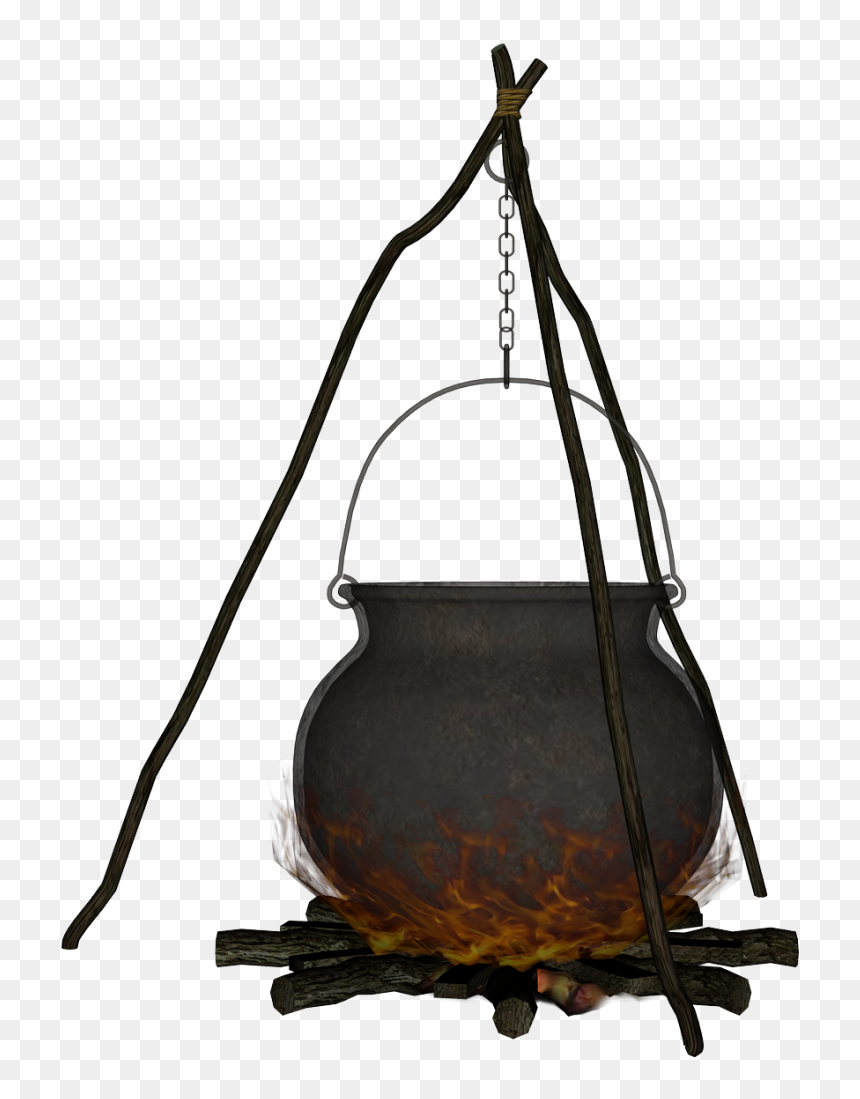 Cauldron Png Download Image - Witches Cauldron Over Fire, Transparent Png - cauldron png