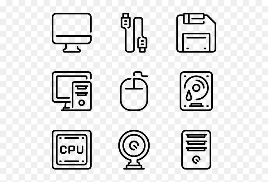 Computer Vector Icon Png - Computer Icon Line Png, Transparent Png - computer icon vector png