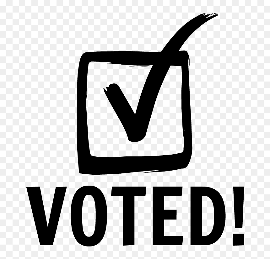 Voted Sticker Black And White , Png Download - Voted Png, Transparent Png - i voted png