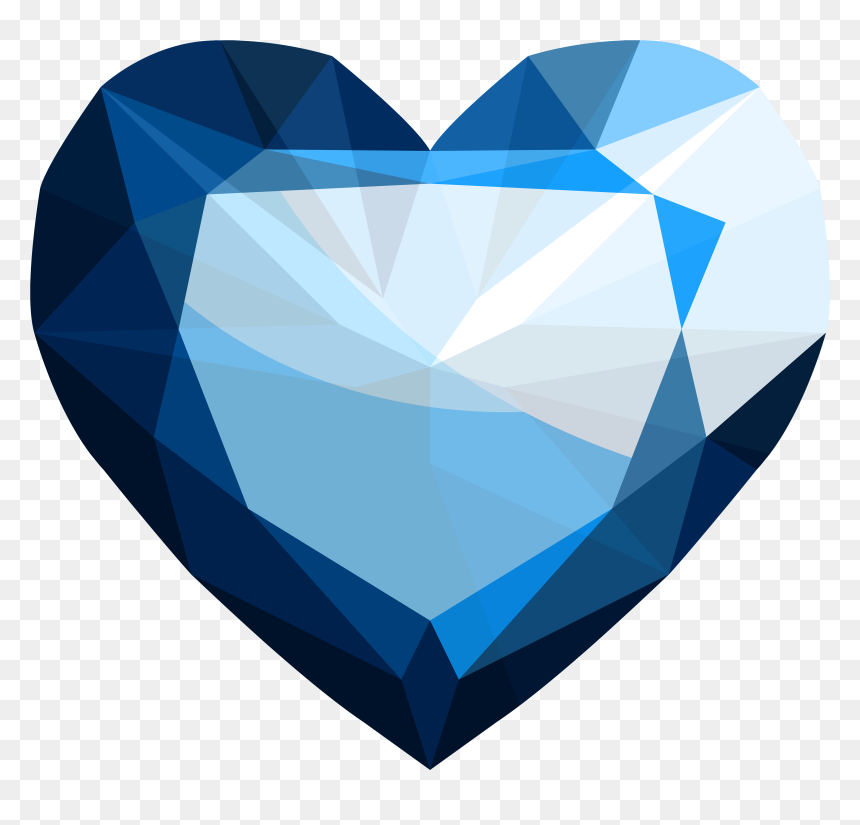 Sapphire Heart Png Image - Transparent Background Sapphire Png, Png Download - blue heart png