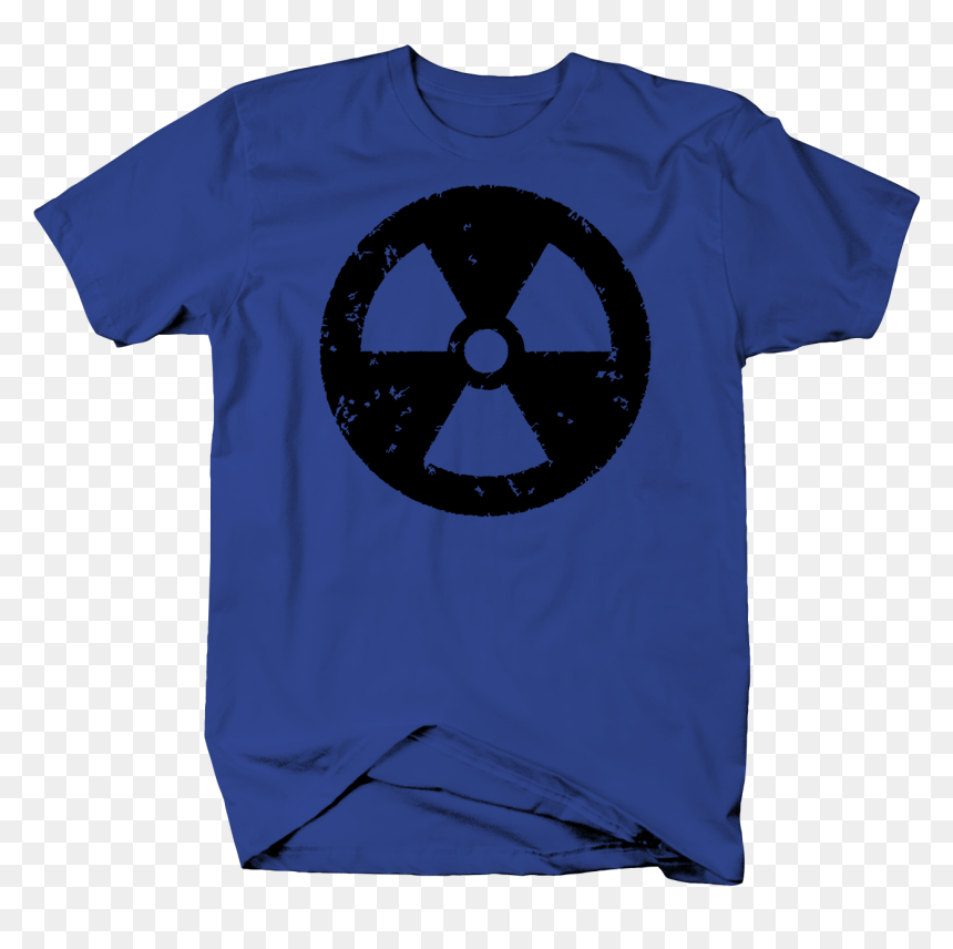 Distressed Biohazard Nuclear Symbol Color T Shirt - Country Girl Tshirts Hunting, HD Png Download - nuclear symbol png