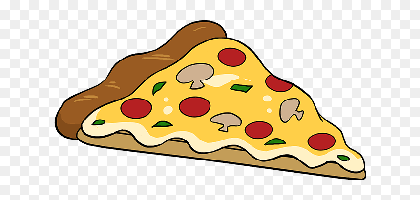 How To Draw A Pizza - Pizza Drawing, HD Png Download - slice of pizza png