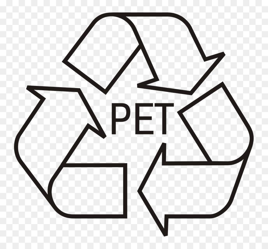 Recycle Sign Black And White, HD Png Download - recycle icon png