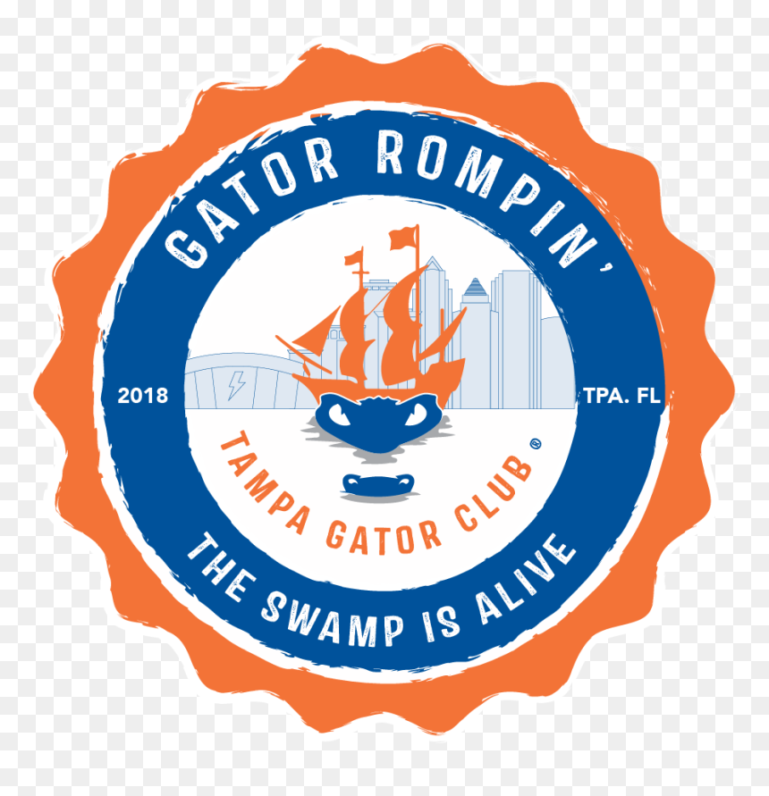 Tgc Gator Rompin Logo Orange Web - University Of Florida Alumni Association, HD Png Download - gator png