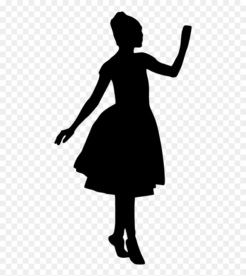 Ballerina Silhouette Free Png Image - Person Dress Silhouette Transparent Background, Png Download - ballerina png