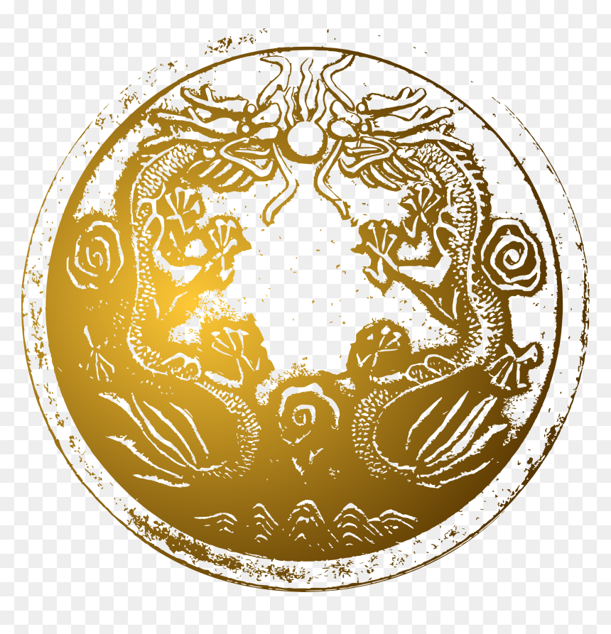 Ancient Chinese Dragons Clip Arts - Ancient Chinese Gold Dragon, HD Png Download - dragons png
