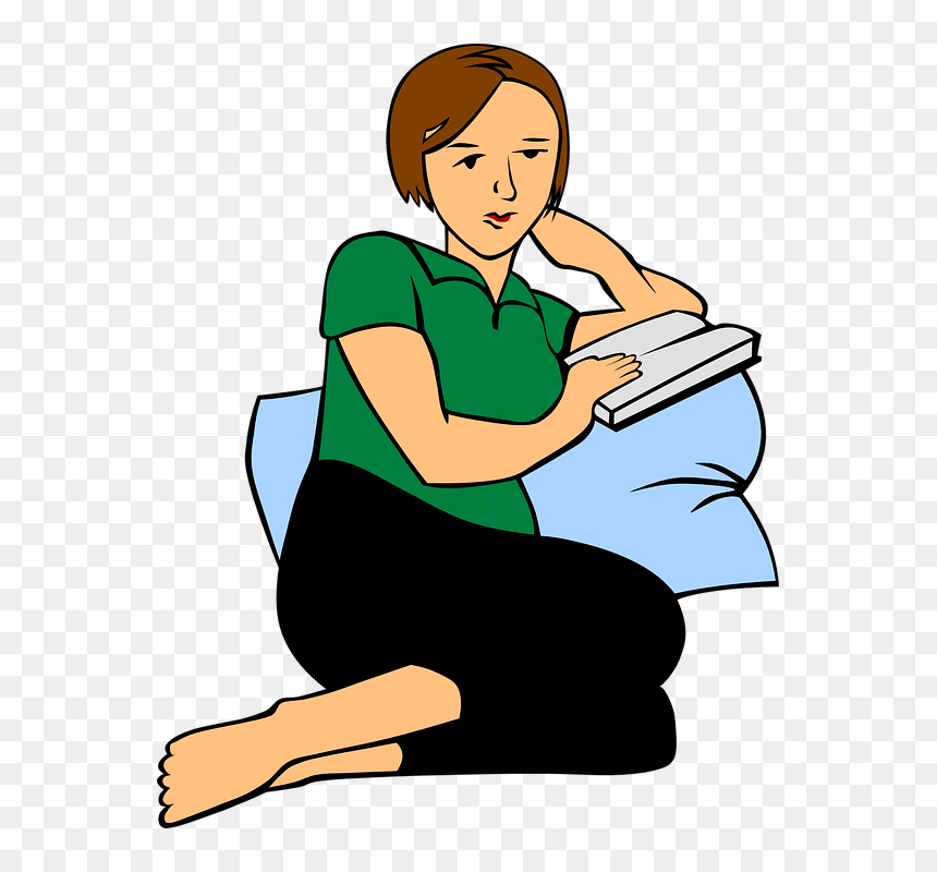 Girl Relaxing Png - Adult Reading Clip Art, Transparent Png - relax png