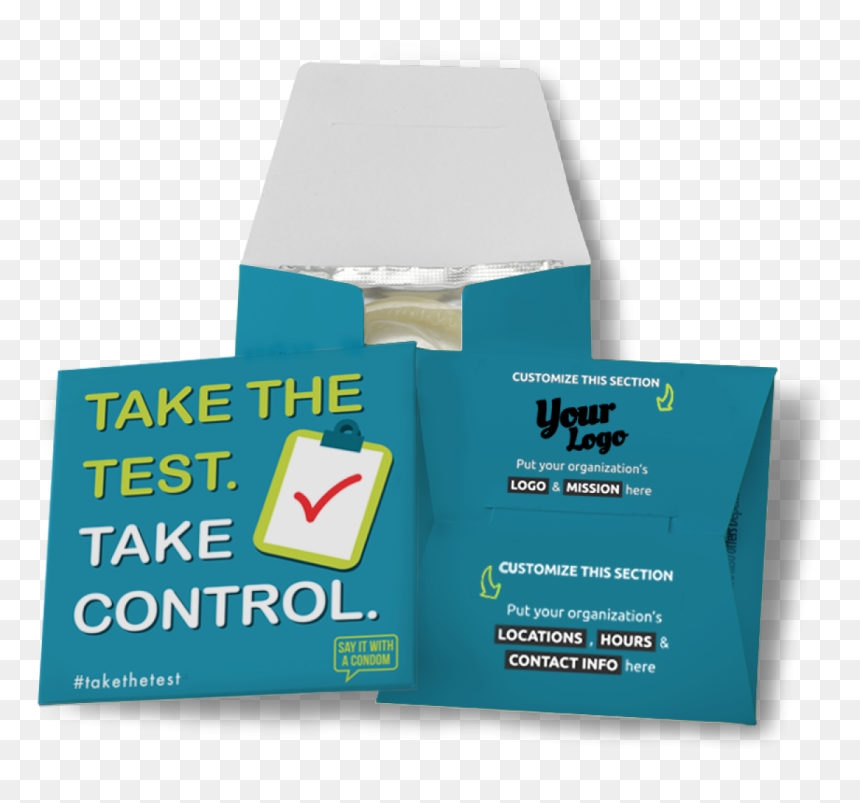 Take The Test Take Control Condom - Paper, HD Png Download - condom png