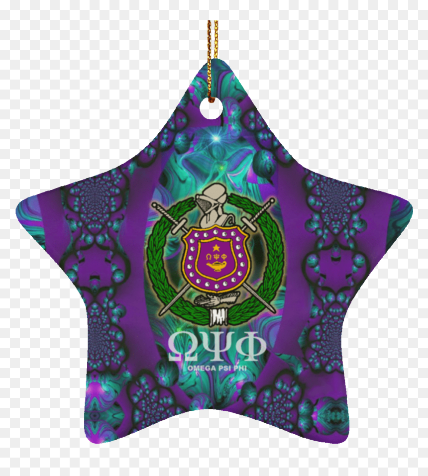 Omega Psi Phi Star Ornament - Omega Psi Phi Shield, HD Png Download - omega psi phi shield png