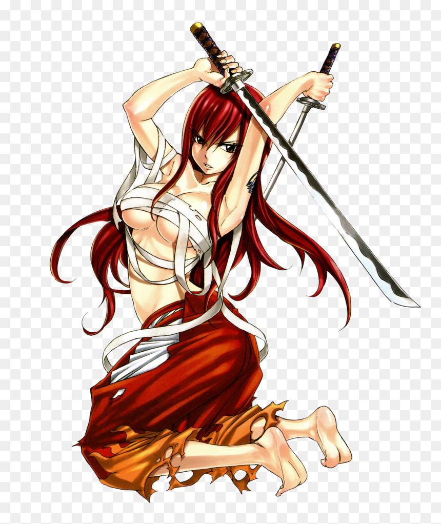 Fairy Tail Erza Scarlet Png By Bloomsama-d6e5av3 - Erza Fairy Tail Png, Transparent Png - fairy tail png