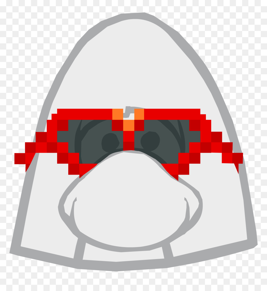 Club Penguin Luke Skywalker, HD Png Download - pixel glasses png