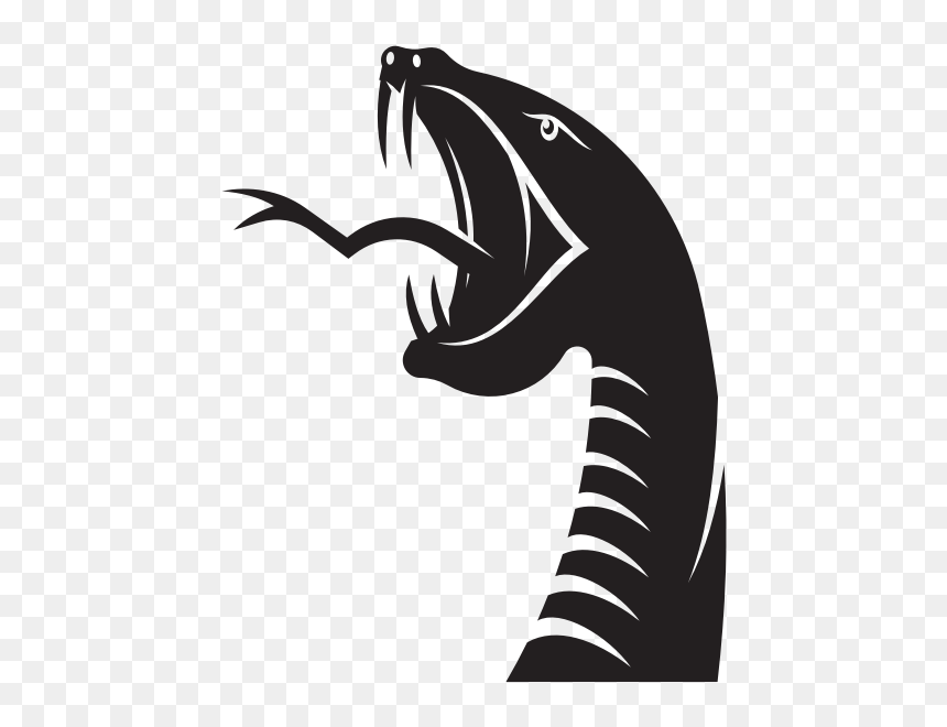 Venomous Snake Silhouette - Illustration, HD Png Download - snake head png
