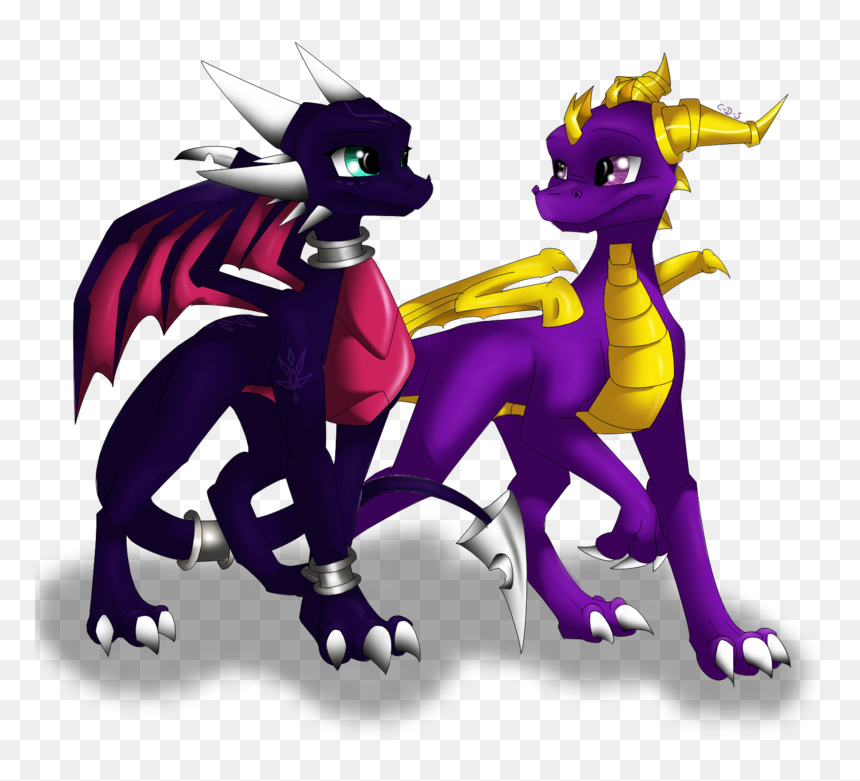 Cynder And Spyro - Spyro And Cynder Png, Transparent Png - dragons png