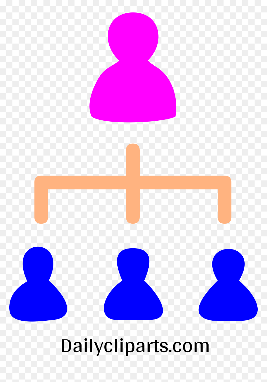 Female Boss 3 Male Managers Office Hierarchy Icon Image - Hierarchy Hd, HD Png Download - female icon png