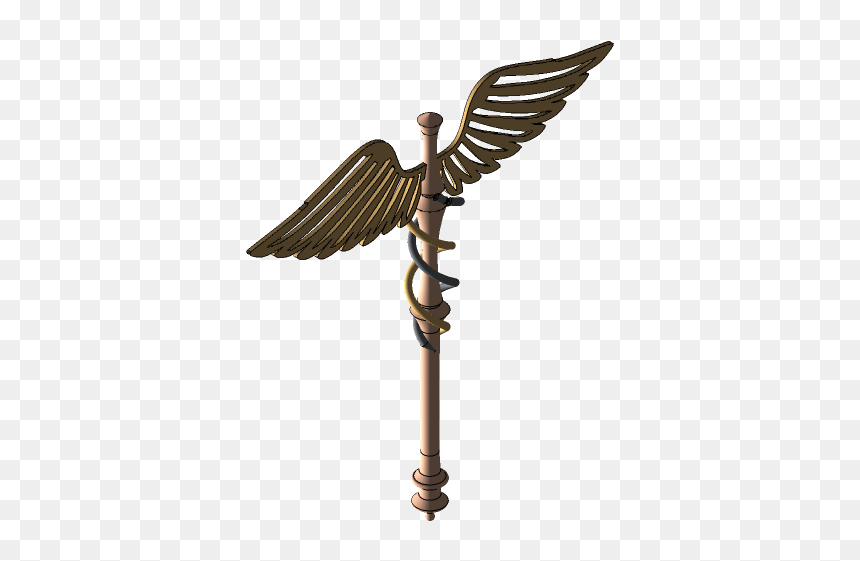 Bronze Sculpture, HD Png Download - caduceus png