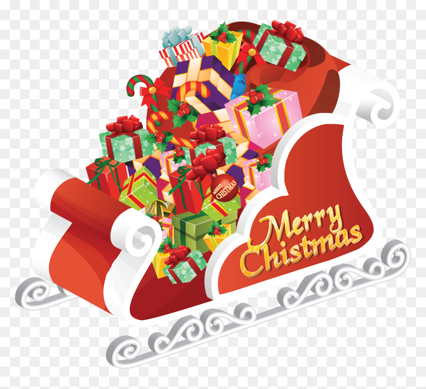 Beautiful Wallpaper Merry Christmas, HD Png Download - sleigh png