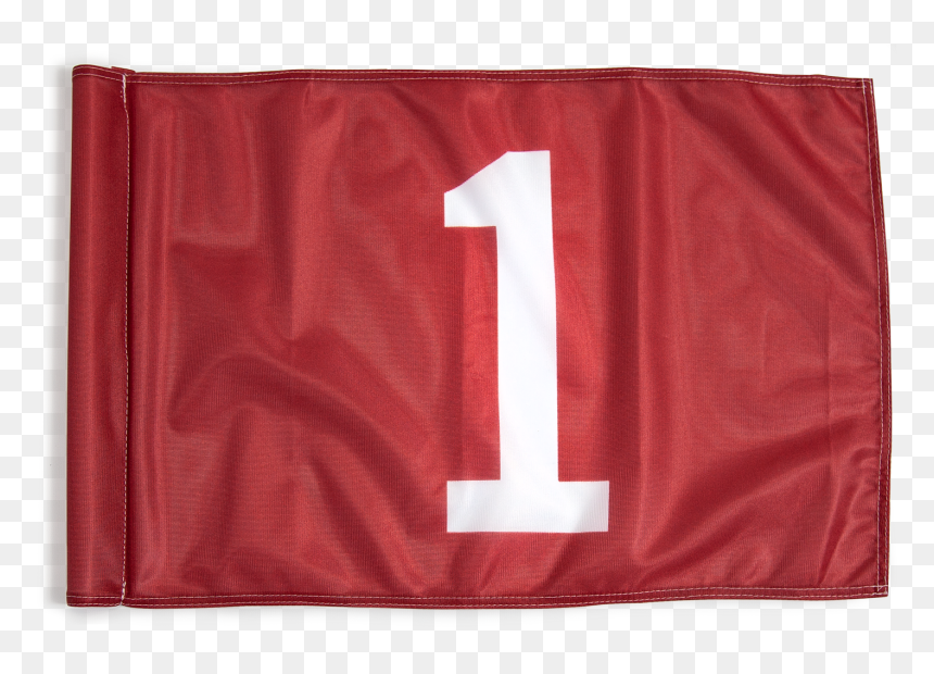 White On Red Background Golf Flag - Banner, HD Png Download - golf flag png