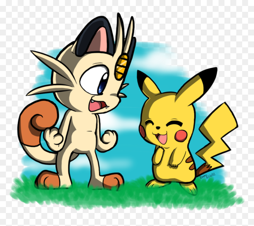 Meowth And Pikachu , Png Download - Cartoon, Transparent Png - meowth png