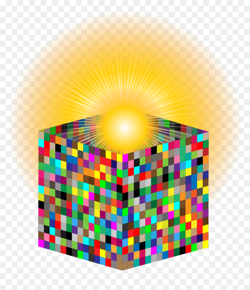 Glowing Orb Rising Out Of Confetti-sided Box - Three-dimensional Space, HD Png Download - glowing orb png