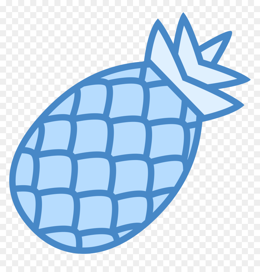 Pineapple Clipart Blue - Blue Pineapple Symbol, HD Png Download - pineapple clipart png