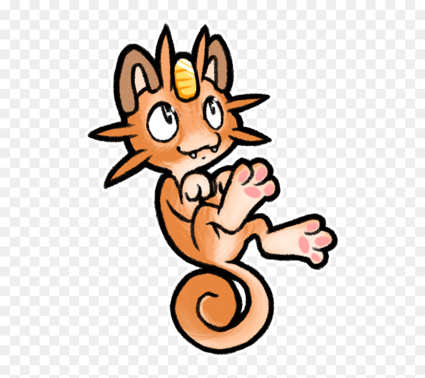 Orange Tabby Meowth , Png Download - Cartoon, Transparent Png - meowth png