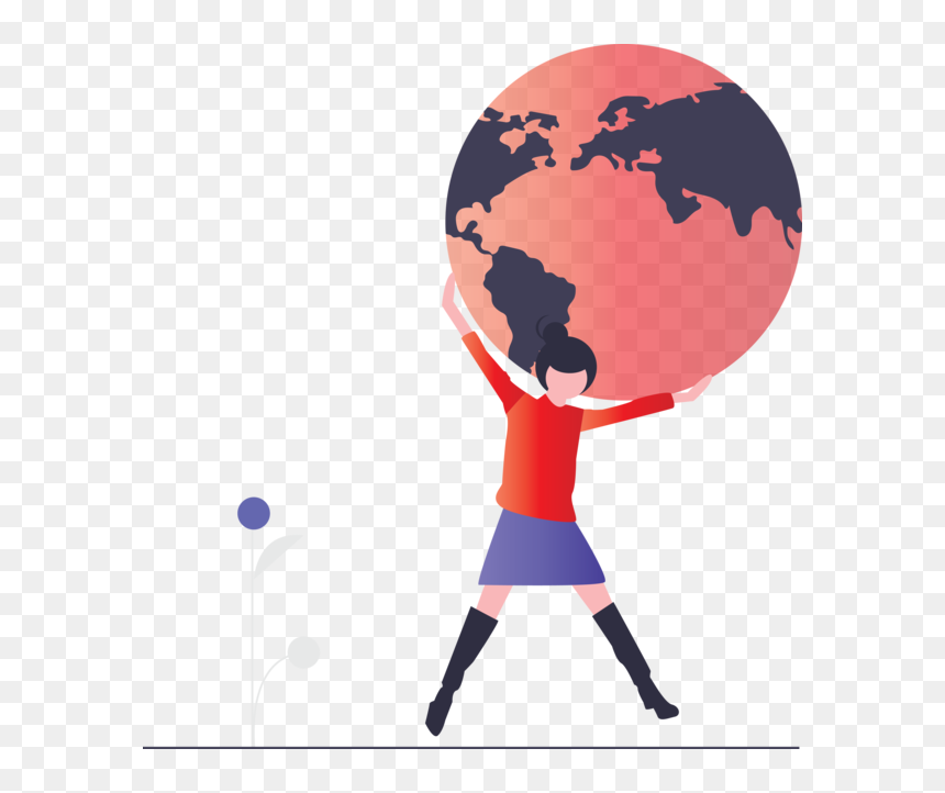 Transparent Earth Day Cartoon World Soccer Ball For - Plain World Map, HD Png Download - soccerball png