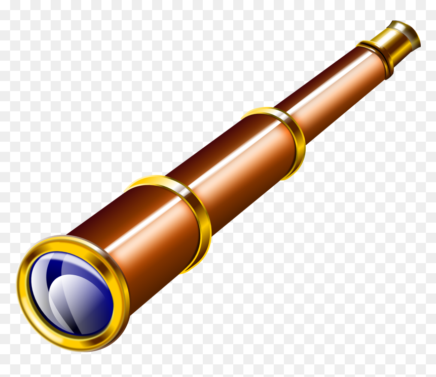 Spyglass Telescope Png Transparent Image - Pirate Telescope Clip Art, Png Download - telescope png