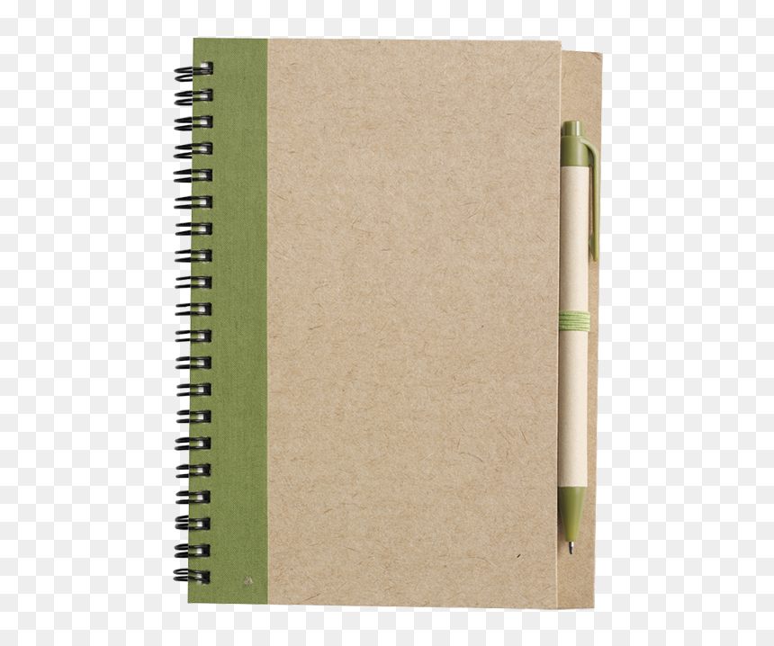Recycled Spiral Notebook And Pen - Eco Notebooks, HD Png Download - spiral notebook png