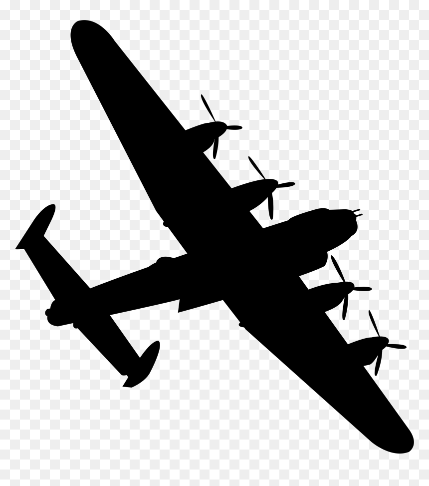Propeller Driven Photography - Lancaster Bomber Silhouette, HD Png Download - air force png