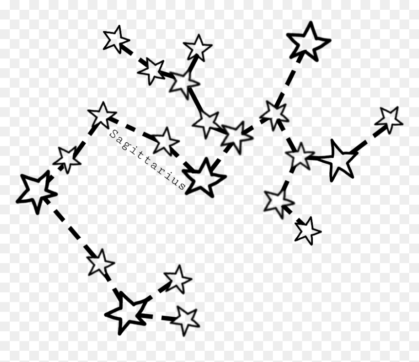 Sagittarius Starsign Stars Star Sign Constellations - Cute Sagittarius Constellation, HD Png Download - constellations png