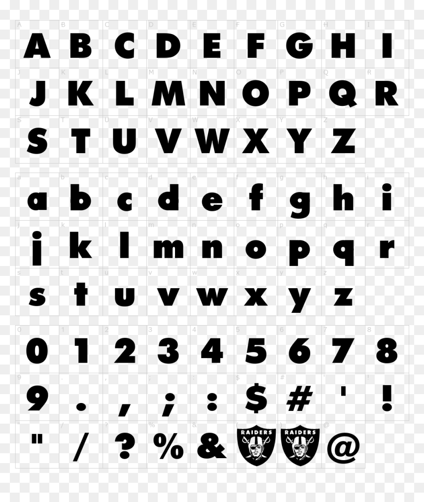 Fridge Magnet Font, HD Png Download - oakland raiders logo png