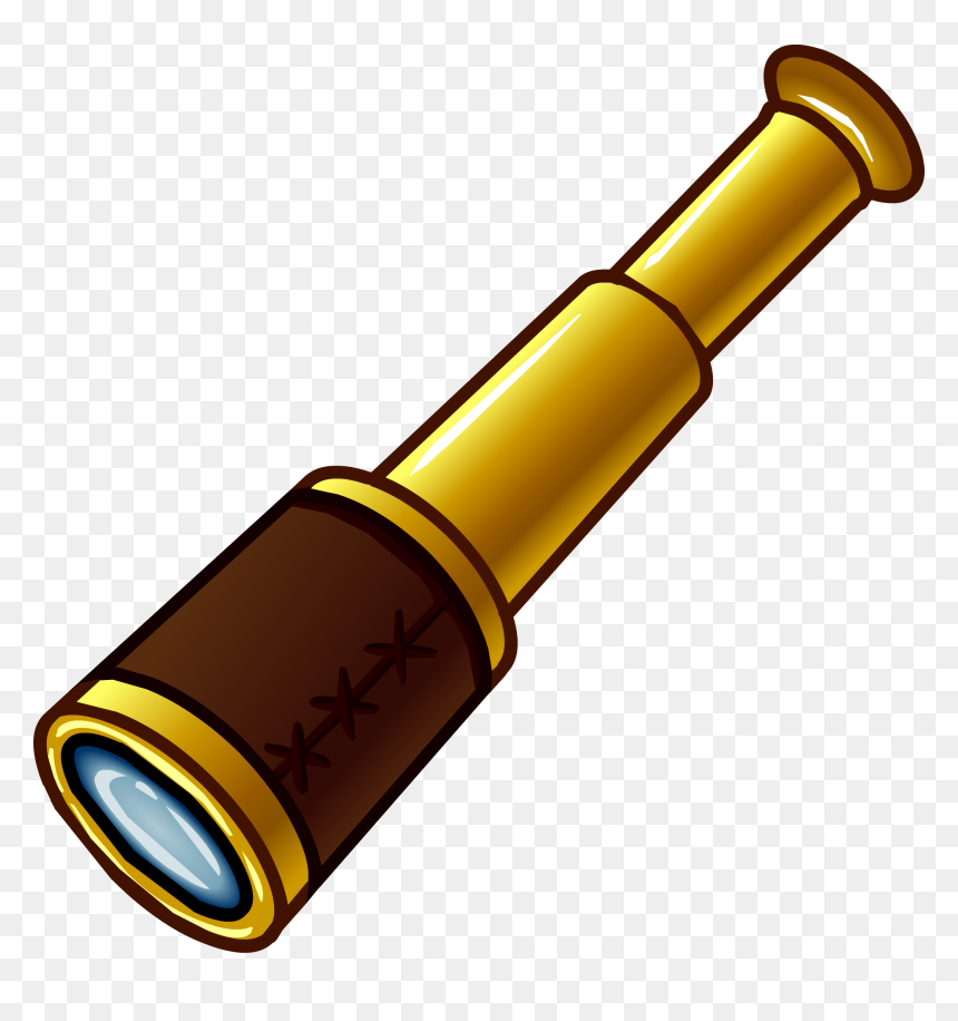 Club Penguin Rewritten Wiki - Clip Art Pirate Telescope, HD Png Download - telescope png