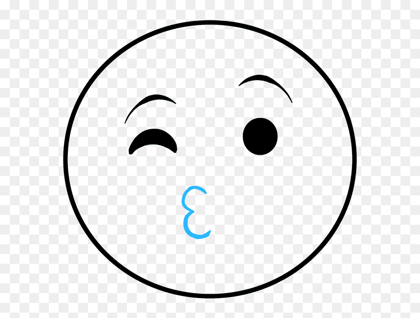 How To Draw Kiss Emoji - Смайл Как Нарисовать Эмодзи, HD Png Download - kiss emoji png