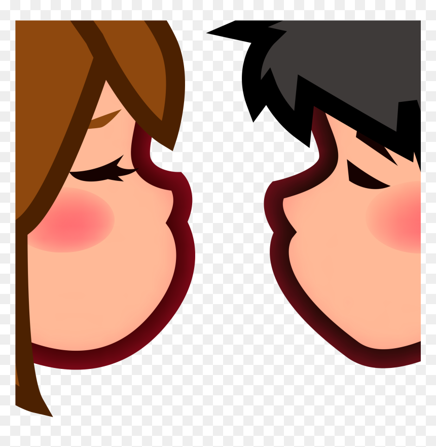Couple Kiss Emoji , Png Download - Couple Kiss Emoji, Transparent Png - kiss emoji png