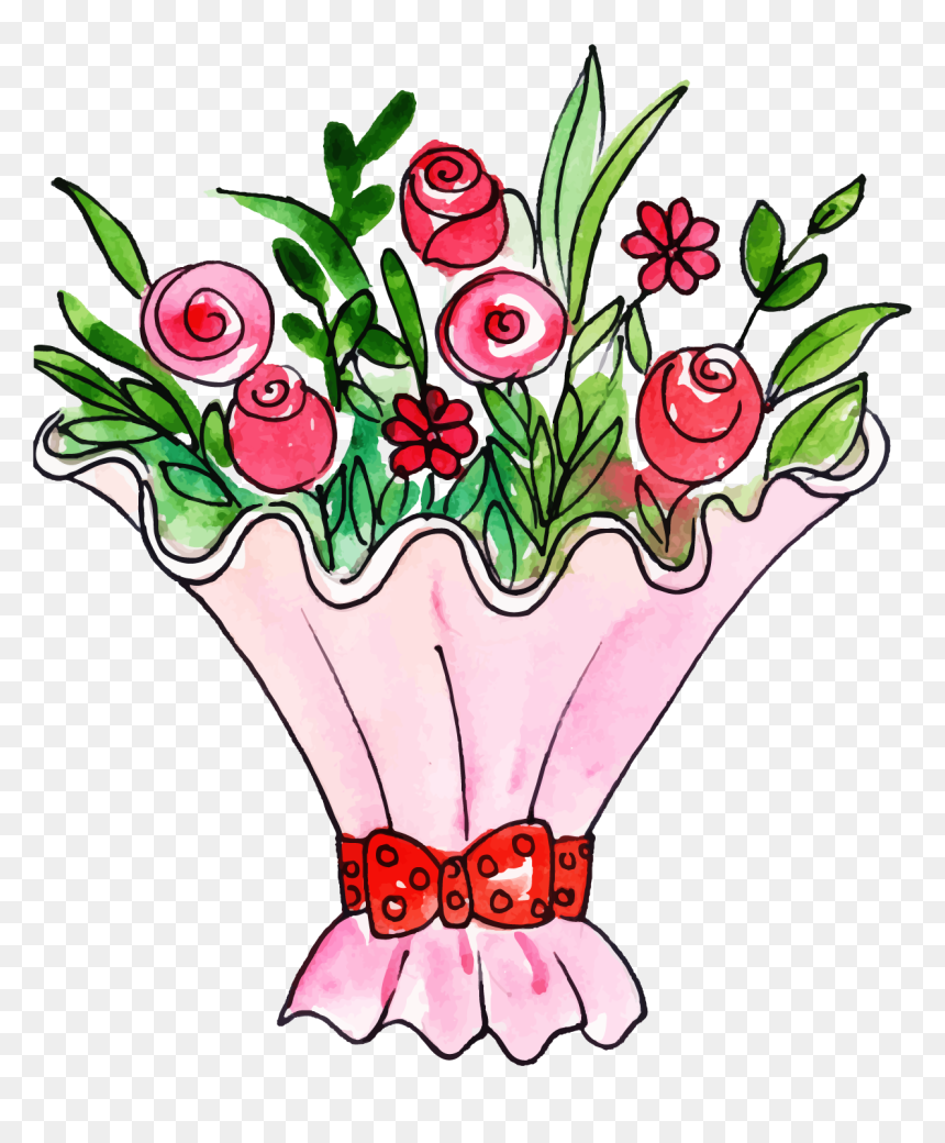 Garden Roses, HD Png Download - pink watercolor png