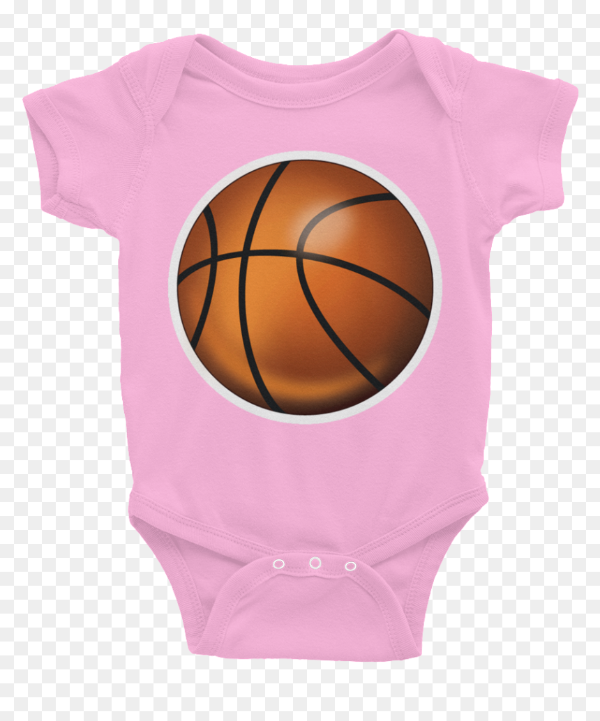 Emoji Baby Short Sleeve One Piece - Basketball Emoji, HD Png Download - basketball emoji png