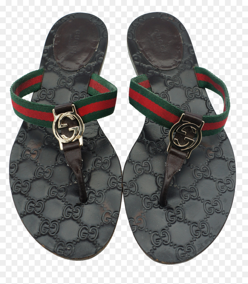 Transparent Gucci Flip Flops Png - Flip-flops, Png Download - flip flops png