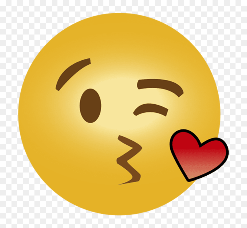 Blowing A Kiss - Kiss Emoji Transparent Background, HD Png Download - kiss emoji png