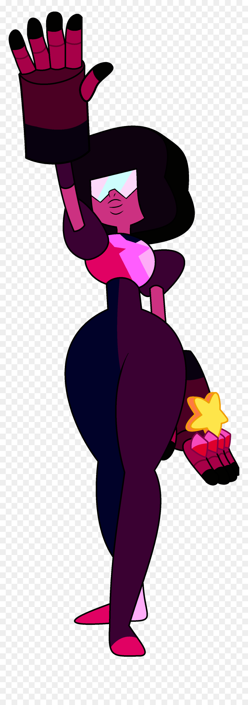 Garnet One Hand Up"
								 Title="garnet One Hand - Fusion Steven Universe Pyrope, HD Png Download - steven universe garnet png
