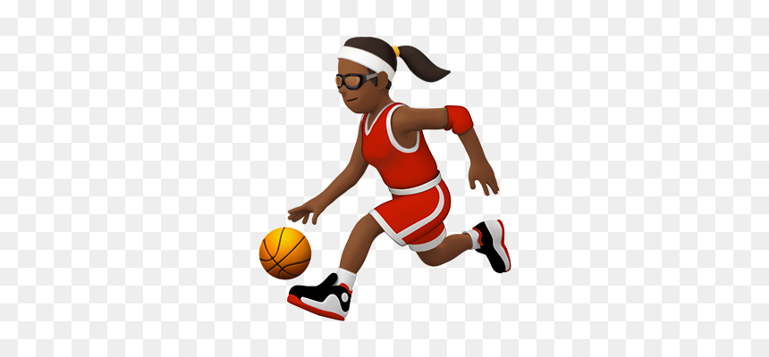 Girl Playing Basketball Emoji, HD Png Download - muscle emoji png