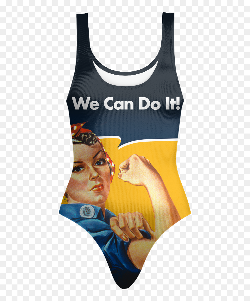 Rosie The Riveter Swimsuit - Rosie The Riveter Mask, HD Png Download - rosie the riveter png