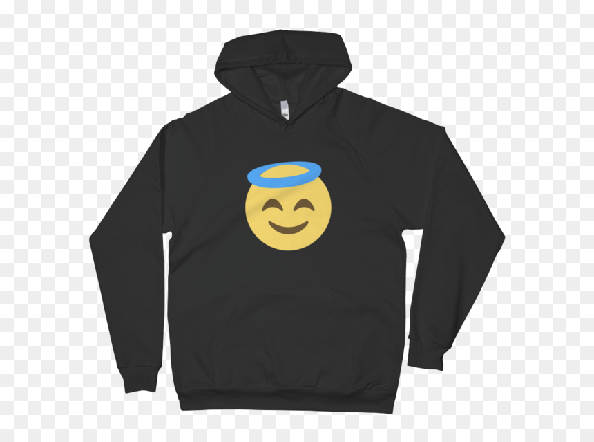 Emojione Angel Emoji Unisex Pullover Hoodie - Black And Red Virginity Rocks Hoodie, HD Png Download - angel emoji png