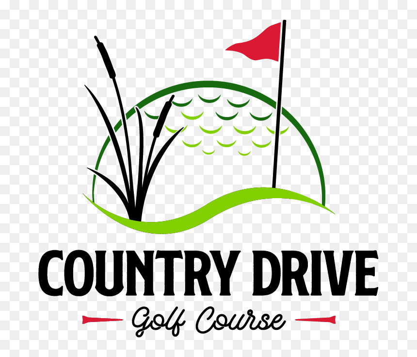 Country Drive Golf Course Logo - Portable Network Graphics, HD Png Download - golf flag png