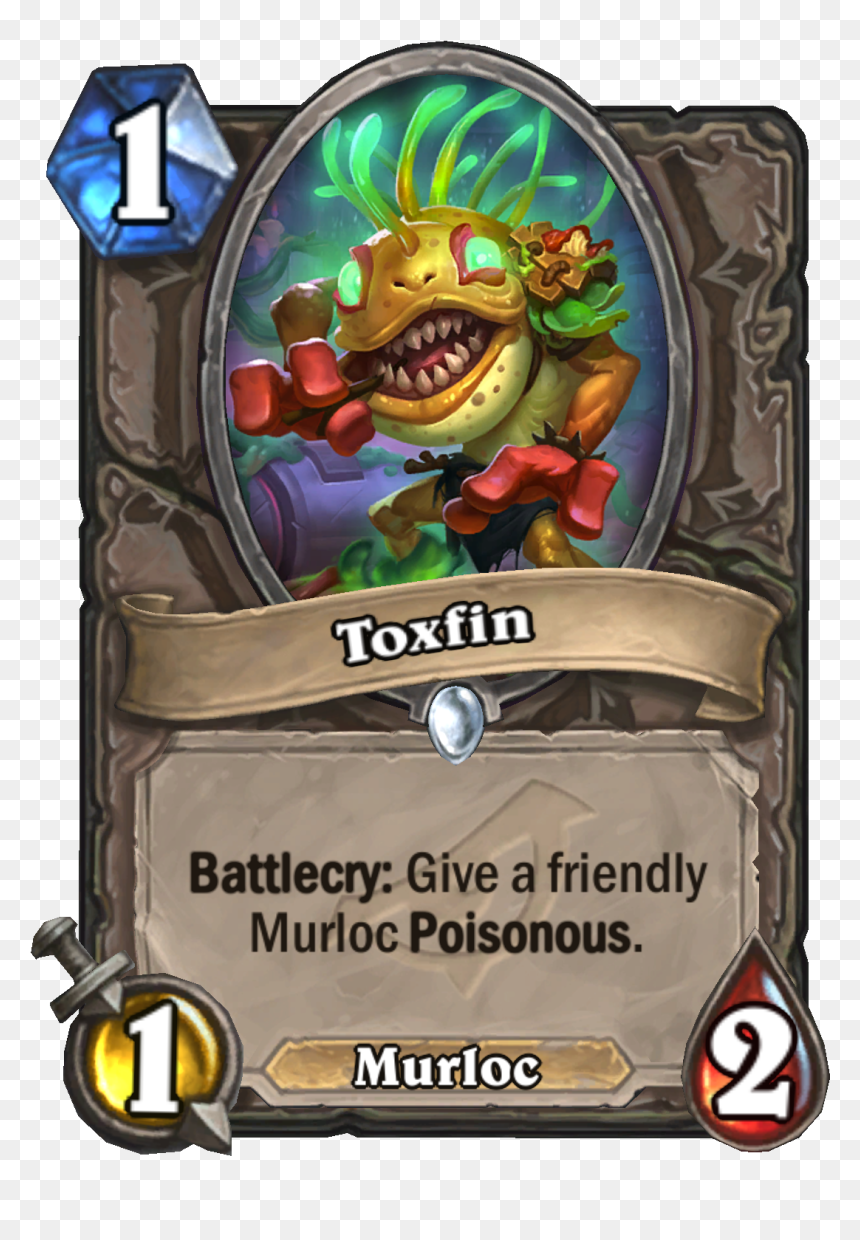Toxfin Hearthstone Rise Of Shadows - Toxfin Hearthstone, HD Png Download - hearthstone png