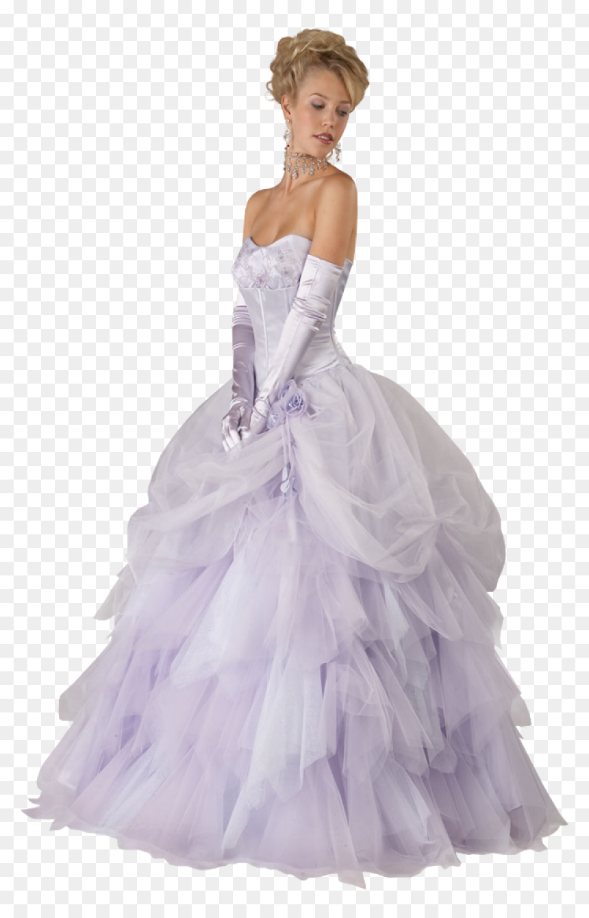 Bride In A Violet Wedding Dress Png Image - Girl In Dress Png, Transparent Png - bride png