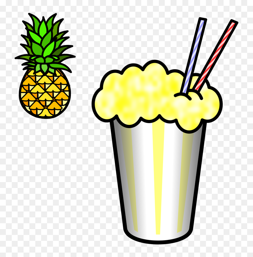 Banana Smoothie Clipart Transparent , Png Download - Transparent Background Banana Smoothie Clipart Png, Png Download - pineapple clipart png