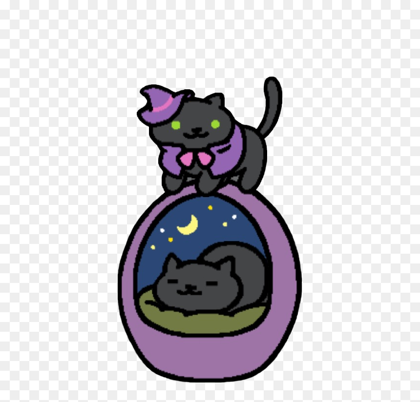Hermeowne And Smokey With The Nightview Egg Bed - Egg Bed Night View Neko Atsume, HD Png Download - neko atsume png
