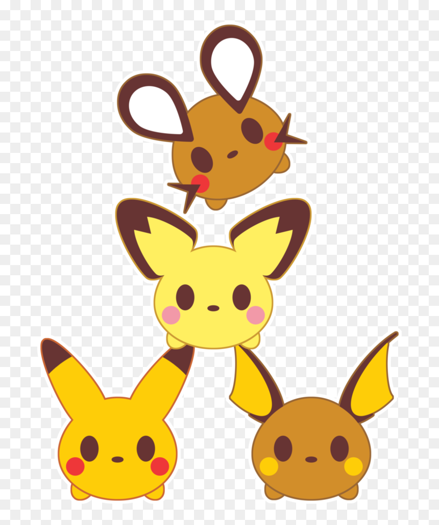 Tsum Tsum X Pika Family By Itachi Roxas - Pikachu Tsum Tsum, HD Png Download - pichu png